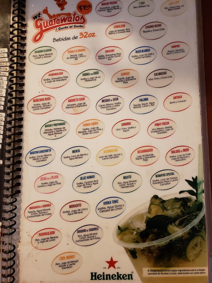 Guarawatos Menu - Image 2
